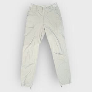 Athleta Trekkie Utility Cargo Pants 2 Beige Jogger High Rise UPF 50 Hiking